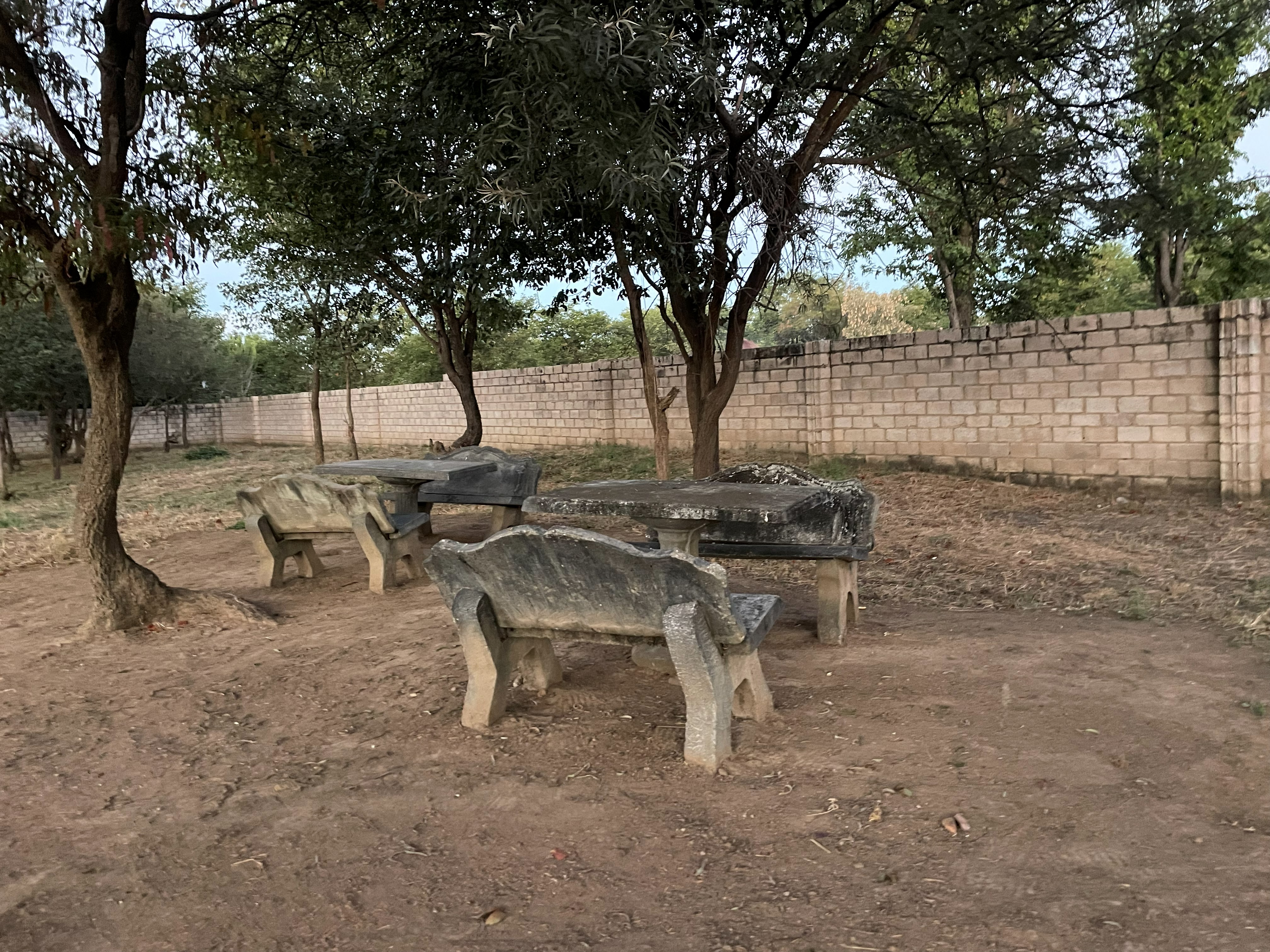 Stone table and benches, second set
