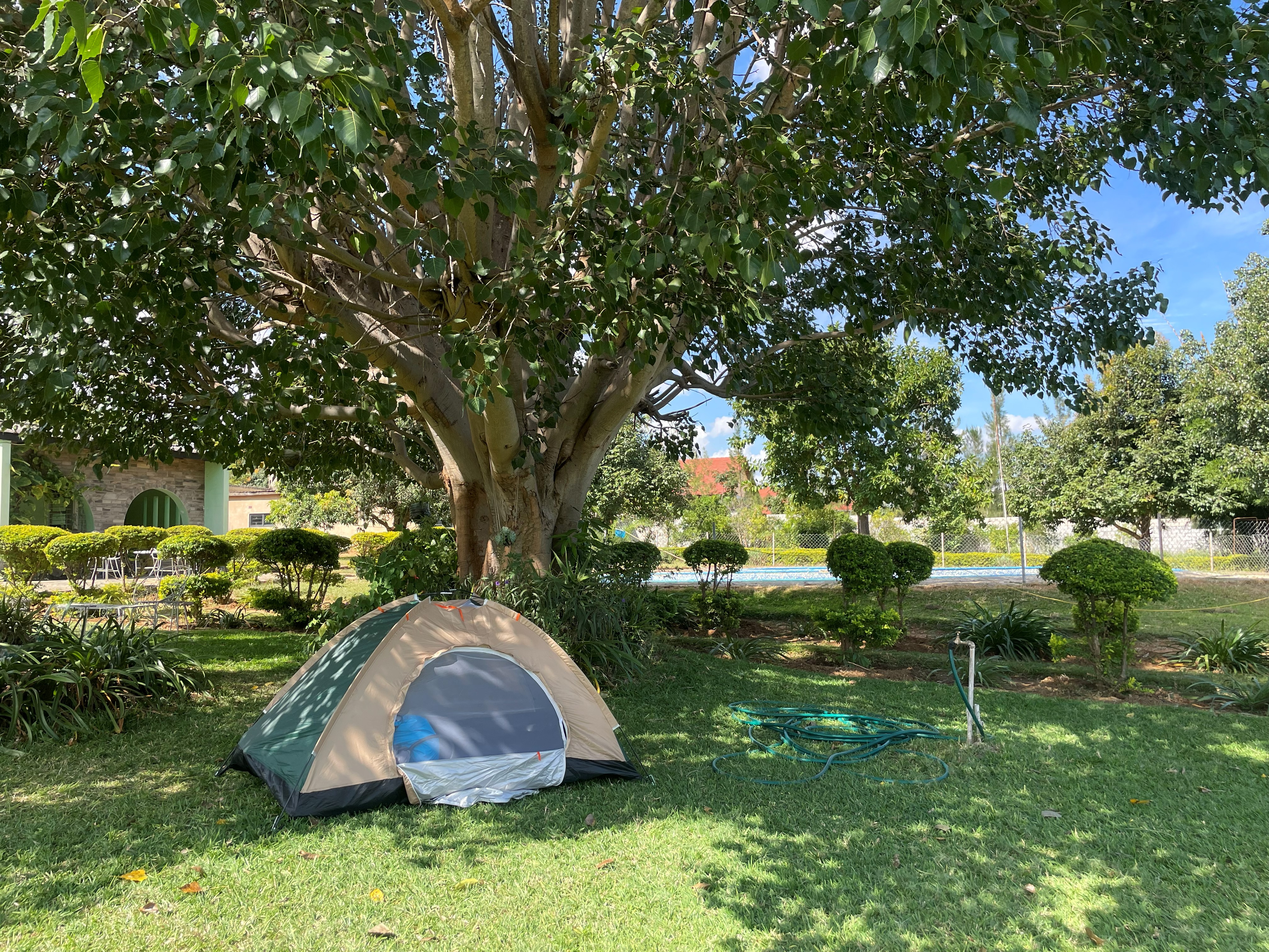 Shaded pitch area at Riverview Farm