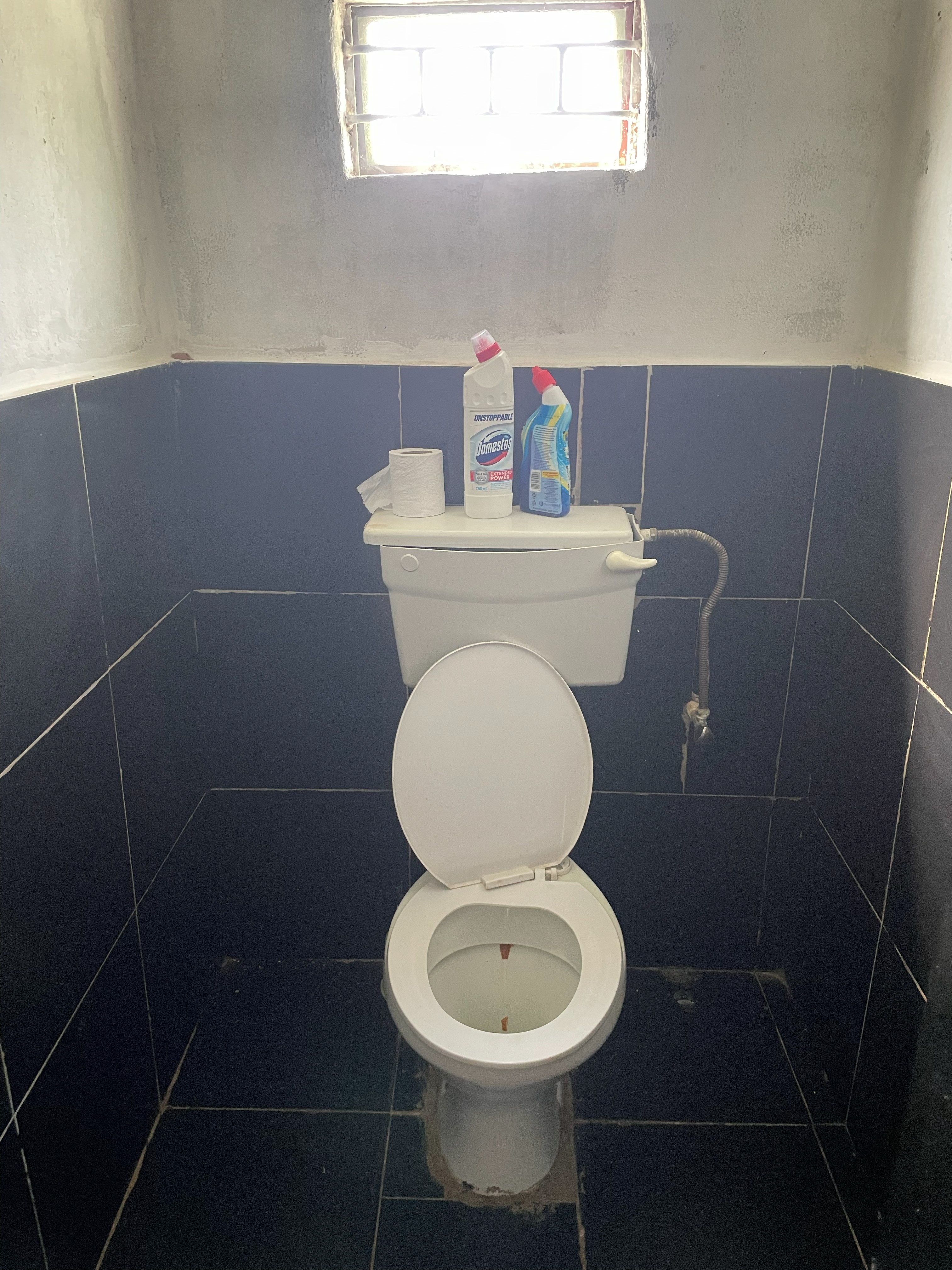 Flush toilet inside the ablution block